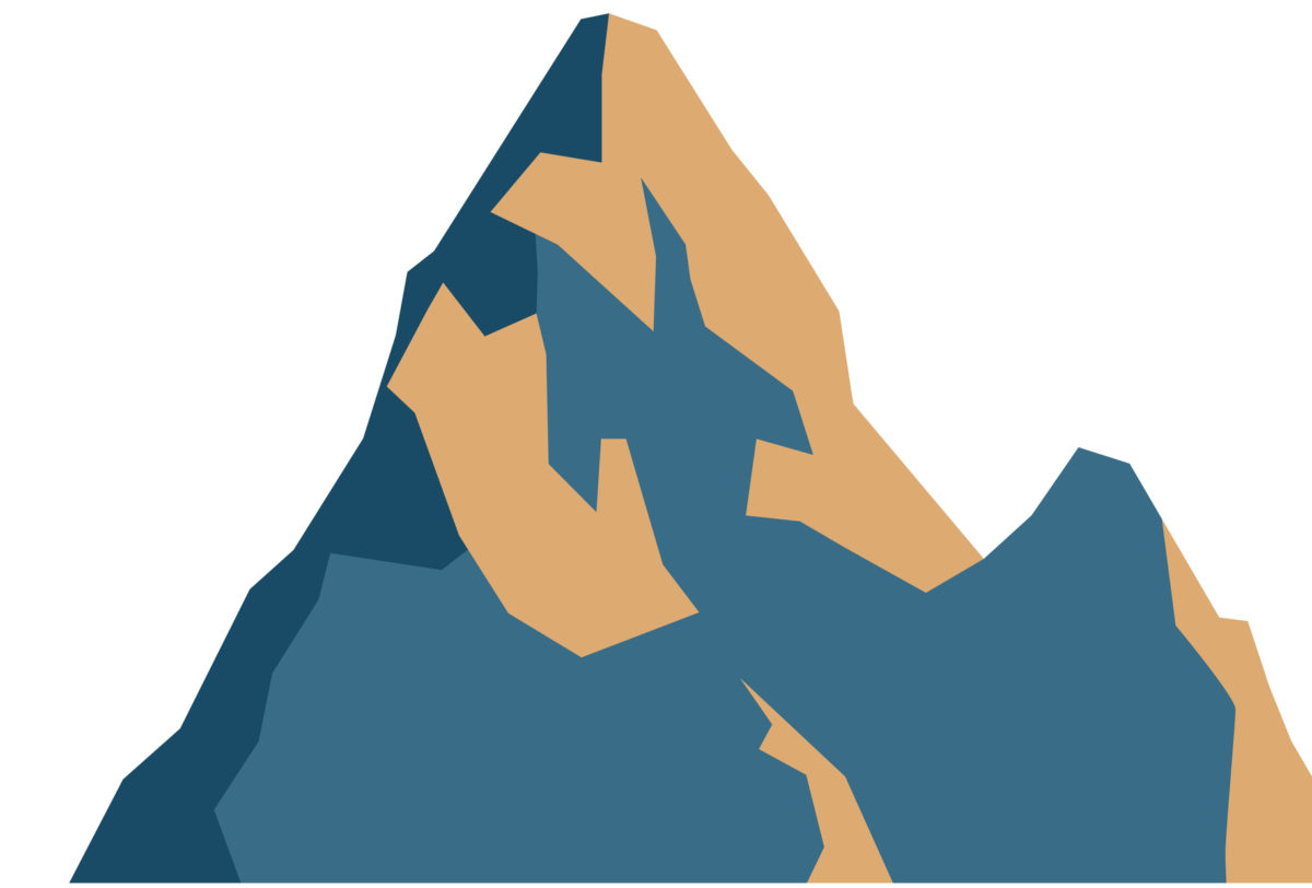 Illustration of a mountain-Stock-Market-Peak